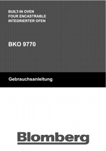 Manual Blomberg BKO 9770 Oven