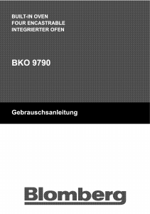 Manual Blomberg BKO 9790 Oven