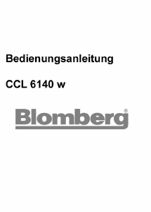 Bedienungsanleitung Blomberg CCL 6140 W Dunstabzugshaube