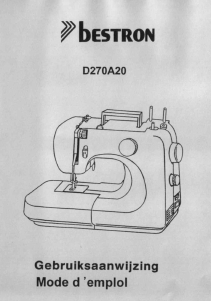 Mode d’emploi Bestron D270A20 Machine à coudre