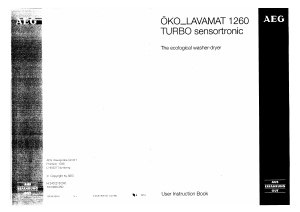 Bruksanvisning AEG Lavamat 1260 Kombinerad tvätt-tork