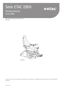 Bedienungsanleitung Etac Balder E890 Elektrorollstuhl