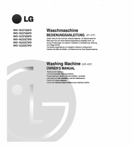 Manual LG WD-16221FD Washing Machine