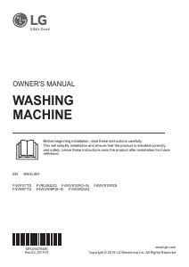 Manual LG F4WV910P2S Washing Machine