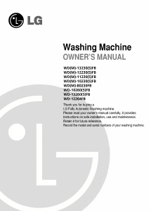 Manual LG WD-12230FB Washing Machine