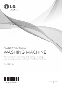 Manual LG F1681TD Washing Machine