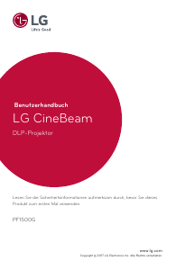 Bedienungsanleitung LG PF1500G CineBeam Projektor