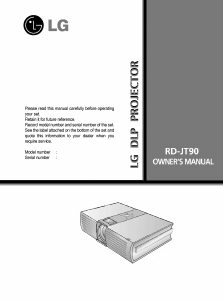 Manual LG RD-JT90 Projector