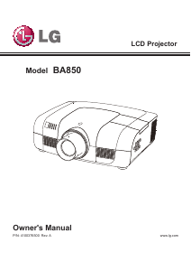 Handleiding LG BA850 Beamer