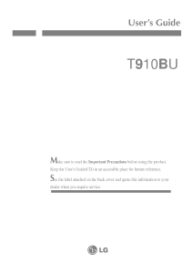 Manual LG T910BU Monitor