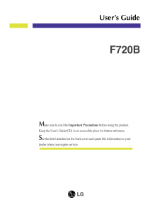 Handleiding LG F720B Monitor
