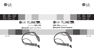 Kullanım kılavuzu LG HBS-760 Tone Pro Mikrofonlu kulaklık