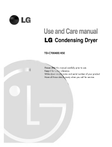 Handleiding LG TD-C70045E Wasdroger