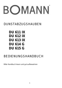 Bedienungsanleitung Bomann DU 613 IX Dunstabzugshaube