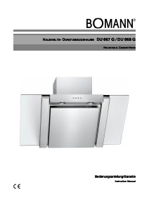 Manual Bomann DU 668 G Cooker Hood