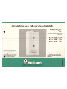 Handleiding Vaillant MAG 350/9 XTZW Geiser