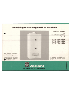 Handleiding Vaillant MAG 440/9 XTZW Geiser