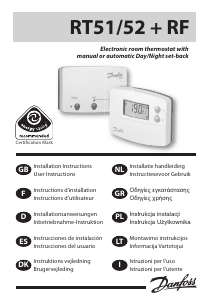 Mode d’emploi Danfoss RT51 Thermostat