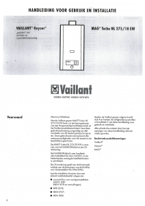 Handleiding Vaillant MAG turbo 275/10 EW Geiser