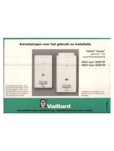 Handleiding Vaillant MAG-sine 250/9 Geiser
