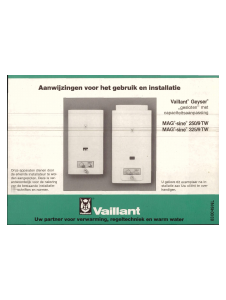 Handleiding Vaillant MAG-sine 325/9 Geiser