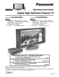 Handleiding Panasonic TH-50XVS30U Plasma televisie