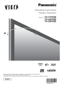 Handleiding Panasonic TH-50PX8E Viera Plasma televisie