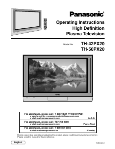 Handleiding Panasonic TH-42PX20UP Plasma televisie