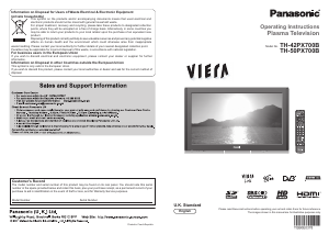Handleiding Panasonic TH-50PX700B Viera Plasma televisie