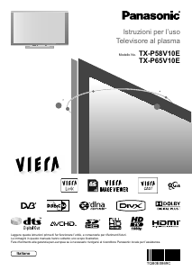 Manuale Panasonic TH-P65V10E Viera Plasma televisore