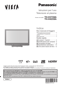 Manuale Panasonic TH-H42X8A Viera Plasma televisore