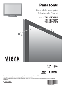 Manual Panasonic TH-50PV8PA Viera Televisor plasma