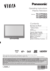 Handleiding Panasonic TH-50PX8EA Viera Plasma televisie