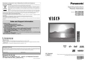 Handleiding Panasonic TH-42PX7B Viera Plasma televisie