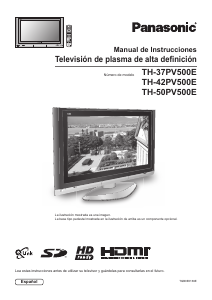 Manual de uso Panasonic TH-50PV500E Televisor de plasma