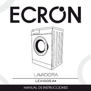 Manual de uso Ecron LEV1005 Lavadora