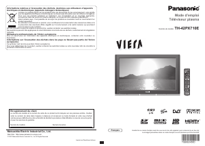 Mode d’emploi Panasonic TH-42PX710E Viera Téléviseur plasma