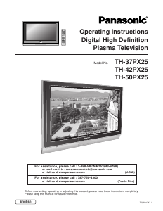 Handleiding Panasonic TH-42PX25UP Plasma televisie