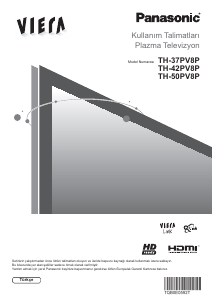 Kullanım kılavuzu Panasonic TH-50PV8P Viera Plazma televizyon