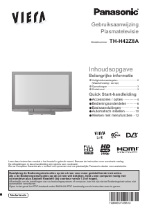 Handleiding Panasonic TH-H42Z8A Viera Plasma televisie
