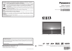 Mode d’emploi Panasonic TH-50PX600EN Viera Téléviseur plasma