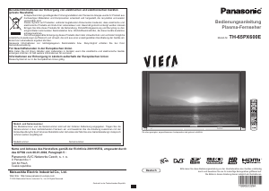 Bedienungsanleitung Panasonic TH-65PX600E Viera Plasma fernseher