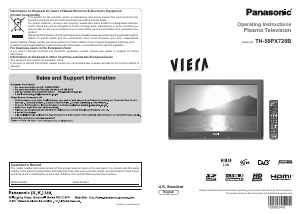 Handleiding Panasonic TH-50PX720B Viera Plasma televisie