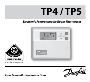Handleiding Danfoss TP4 Thermostaat