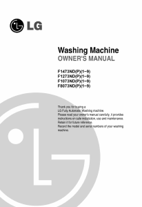 Manual LG F1273NDP Washing Machine