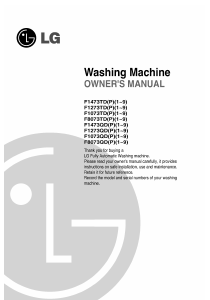 Manual LG F1473QDP Washing Machine