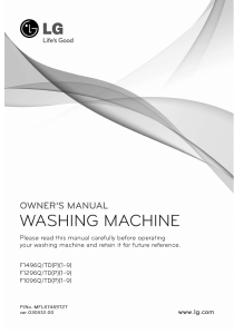 Manual LG F1496QD3 Washing Machine