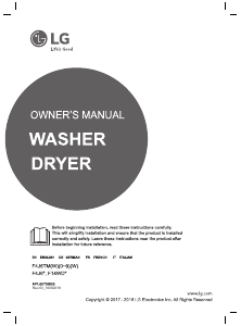 Manual LG F14WD85TN1 Washer-Dryer