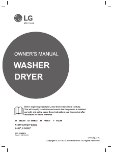 Manual LG F14WD95TS1 Washer-Dryer