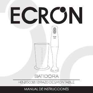 Manual de uso Ecron HB2003B Batidora de mano